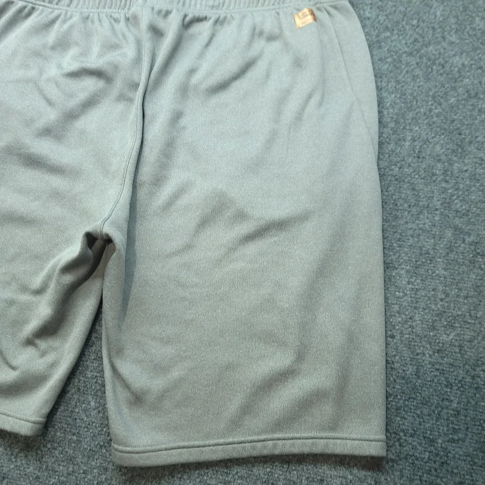 Copper Fit Mens Gray Copper Infused Athletic Shorts Zipper Pockets XL 20in Waist